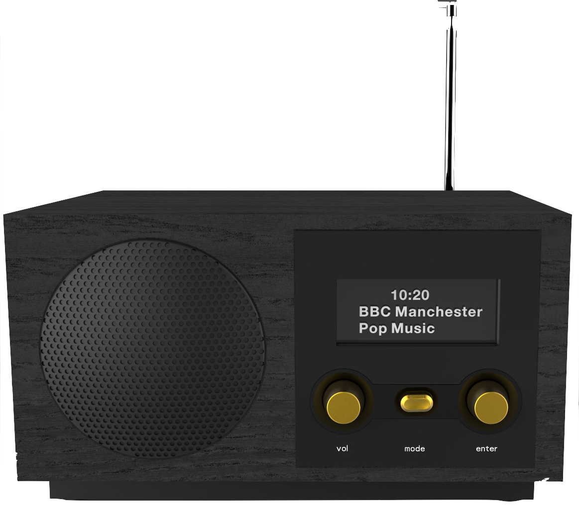 DAB radio with 3 inch speaker with AAC license for DAB+